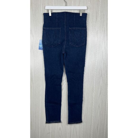 Mumu Blue Soho Skinnies Distressed Skinny Jeggings Blue Womens Size Large NWT - Picture 3 of 11